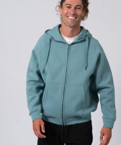 Mens' Cotton Care Kangaroo Pocket Zipper Hoodie