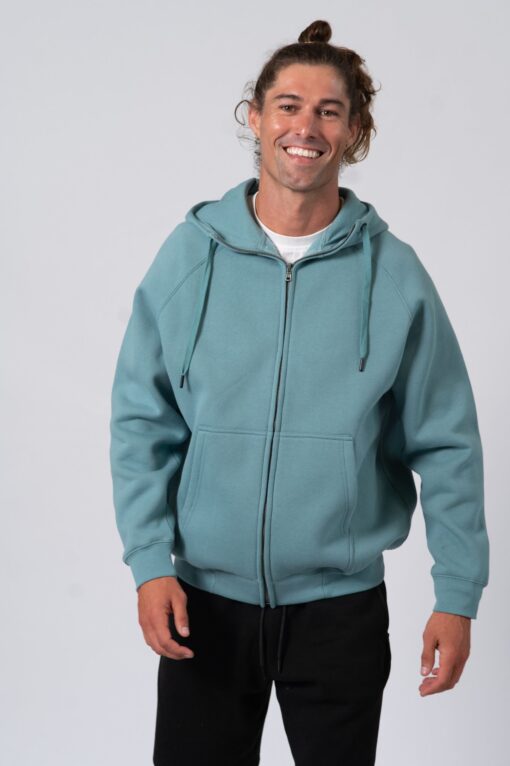 Mens' Cotton Care Kangaroo Pocket Zipper Hoodie