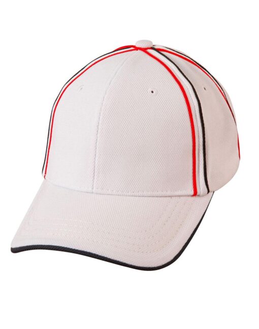 Tri-color pique mesh structured cap