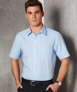 Men's Pin Stripe Short Sleeve Shirt