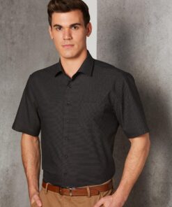 Men's Pin Dot Stretch S/S Shirt