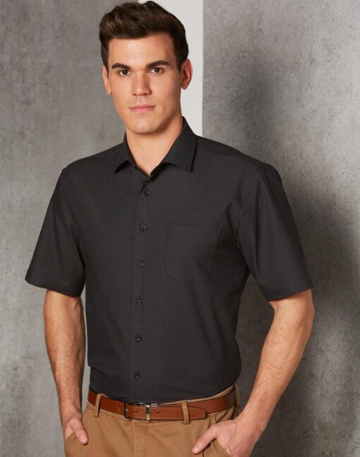 Men's Pin Dot Stretch S/S Shirt