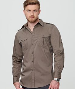 Men's Long Sleeve Military Shirt