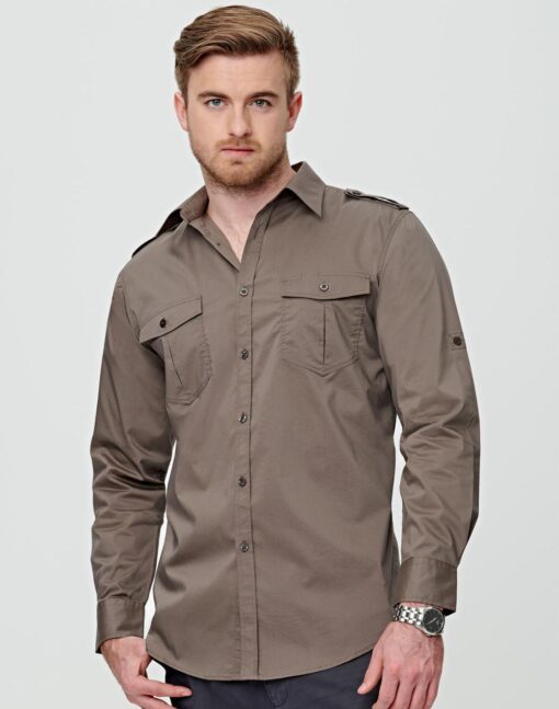 Men's Long Sleeve Military Shirt