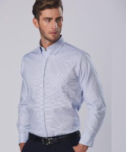 Men's Dot Contrast Long Sleeve Shirt