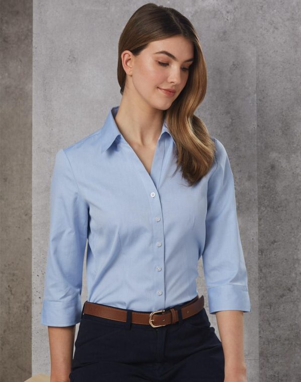 Women's CVC Oxford 3/4 Sleeve Shirt