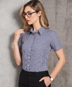 Ladies' Two Tone Check S/S Shirt