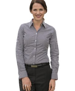 Women's Gingham Check Roll-up L/S Shirt