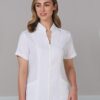 Women's Full Zip Front Short Sleeve Tunic