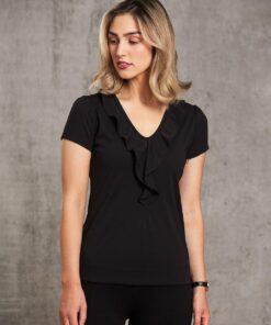 Women's Ruffle Front Blouse