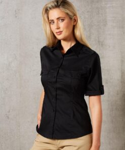 Women's Short Sleeve Military Shirt