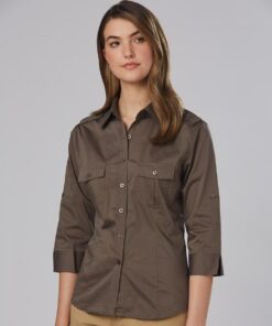 Women's 3/4 Sleeve Military Shirt