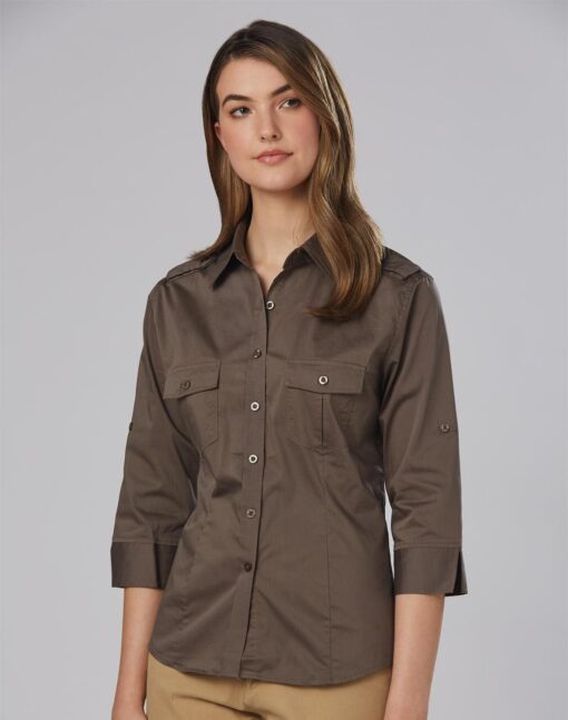 Women's 3/4 Sleeve Military Shirt