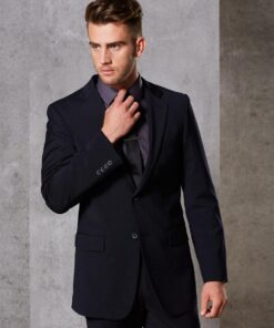 Men's Two Buttons Jacket in Wool Stretch