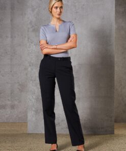 Women's Slim Leg Flexi Waist Pants in Wool Stretch