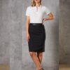 Women's Mid Length Lined Pencil Skirt in Wool Stretch