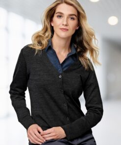 Women's 100% Merino Wool L/S Cardigan