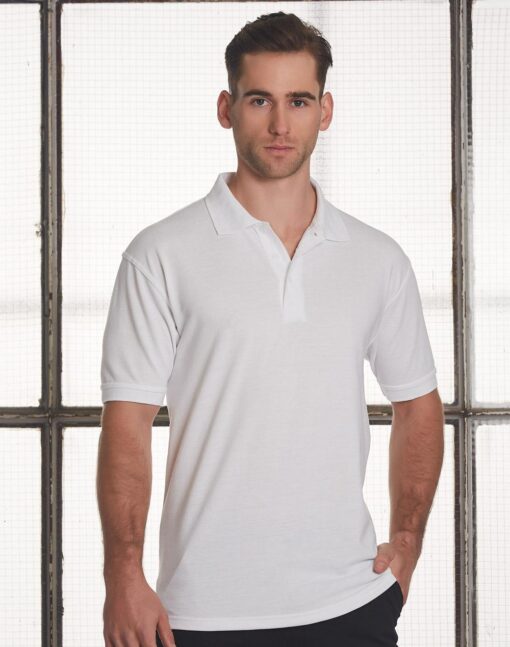 Men's tight pique knit S/S polo