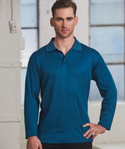 Men's Cotton Back Truedry L/S Polo