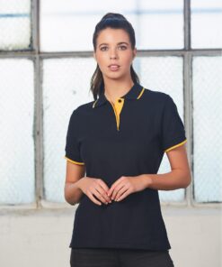 Ladies' Poly/Cotton Contrast Pique S/S Polo