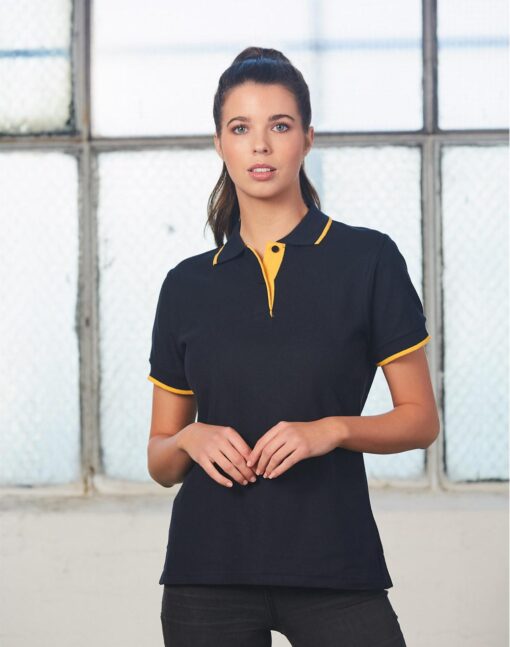 Ladies' Poly/Cotton Contrast Pique S/S Polo