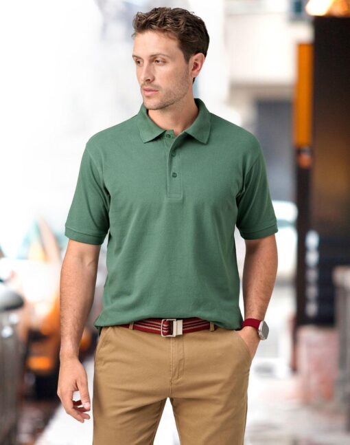 Men's cotton stretch polo