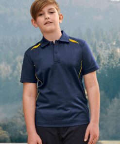 Kids' Sustainable Poly/Cotton Contrast S/S Polo