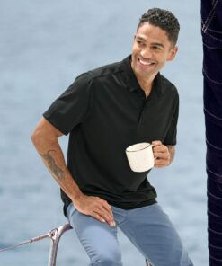 Men's Sustainable Jacquard Knit S/S Polo