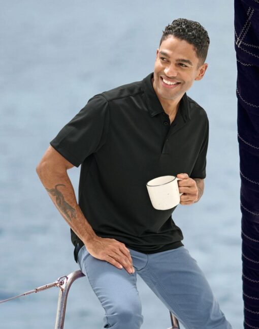 Men's Sustainable Jacquard Knit S/S Polo