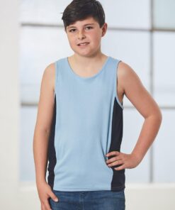 Kid's truedry contrast mesh singlet