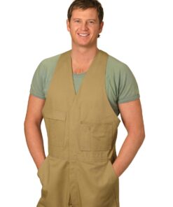 Men's Cotton Drill Action Back Overall-Regular