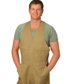 Men's Cotton Drill Action Back Overall-Stout