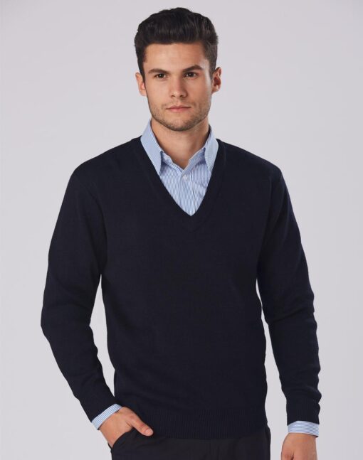 V Neck Wool / Acrylic Knit Jumper