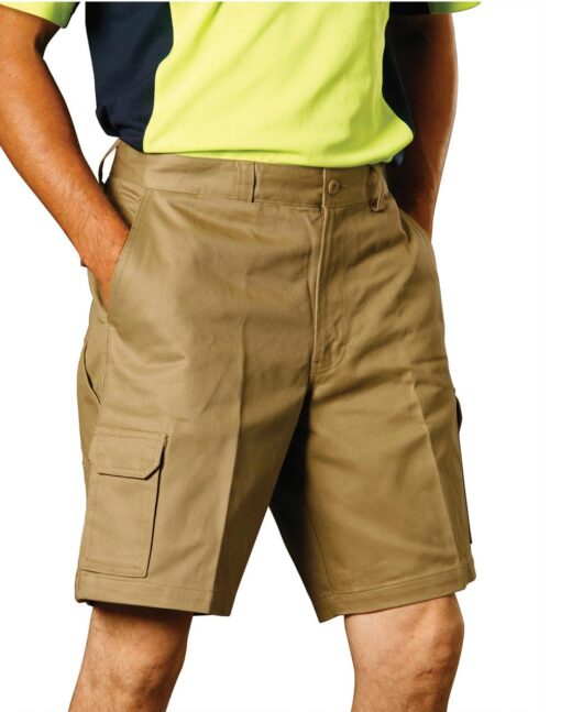 Men's hvy cotton pre-shr drill short