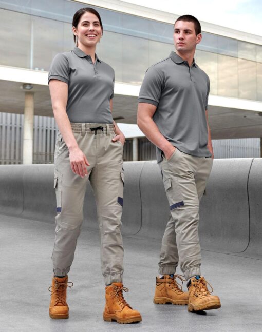 Unisex Cotton Stretch Drill Cuffed Work Pants