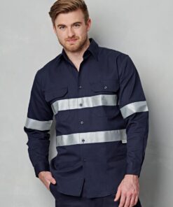 Cotton Drill L/S Work Shirt 3M Tapes