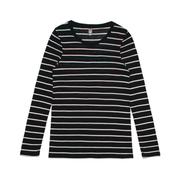 Wo's Fine Stripe L/S Tee