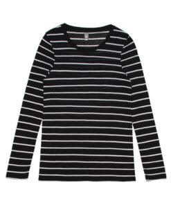 Wo's Fine Stripe L/S Tee