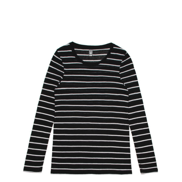 Wo's Fine Stripe L/S Tee