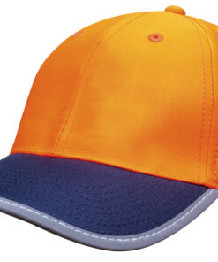 Luminescent Safety Cap with Reflective Trim