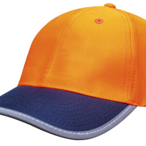 Luminescent Safety Cap with Reflective Trim