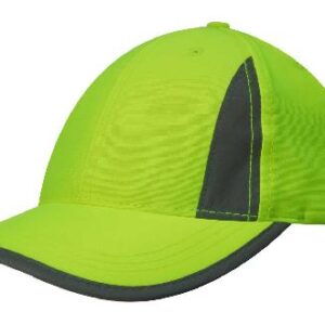 Luminescent Safety Cap with Reflective Inserts and Trim