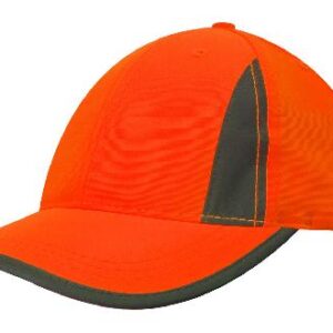 Luminescent Safety Cap with Reflective Inserts and Trim