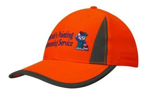 Luminescent Safety Cap with Reflective Inserts and Trim