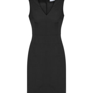 Womens Comfort Wool Stretch Sleeveless V-Neck Dress