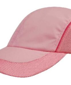 Spring Woven Fabric Cap with Mesh to Side Panels and Peak