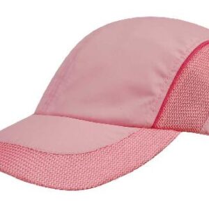 Spring Woven Fabric Cap with Mesh to Side Panels and Peak