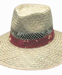 Natural Straw Hat with Green Under