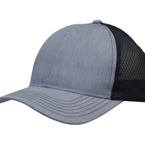 Light Brushed Poly Cotton Marle Cap with Honeycomb Mesh Back