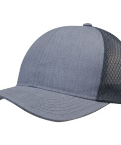 Light Brushed Poly Cotton Marle Cap with Honeycomb Mesh Back